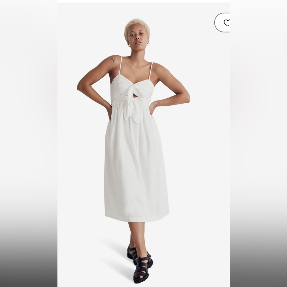 Madewell tie white sundress